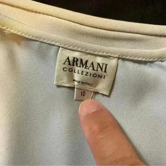 Armani Collection Women's Midi Skirt Light Sky Blue Made in Italy Size 10 - Picture 2 of 13